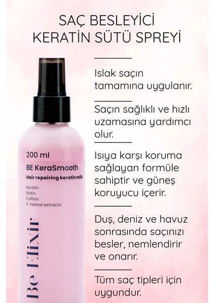 Beauty Essence Be Elixir Kerasmooth - Saç Besleyici Keratin Sütü 200 ml fiyatları