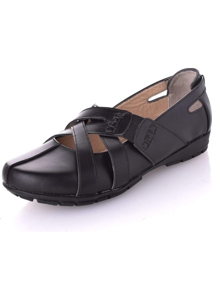 C1347 Siyah Analin Büyük Numara Bayan Ayakkabı
