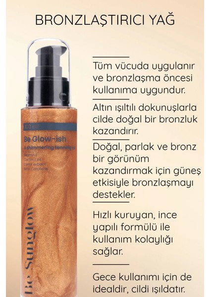 Sunglow Tanning Oil / Bronzlaştırıcı Yağ 100 ml modelleri
