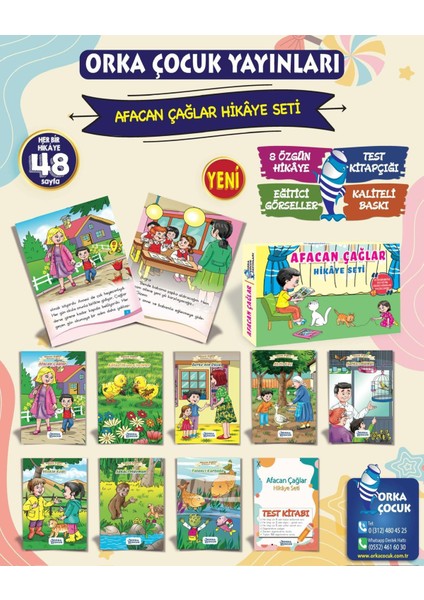 Afacan Çağlar Hikaye Seti 8 Kitap fiyatları
