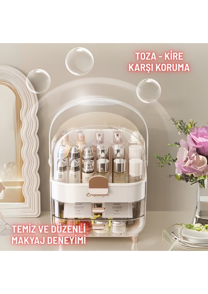 Çekmeceli Kozmetik Organizer Makyaj Kutusu Fırça Takı ve Aksesuar Düzenleyici indirimleri
