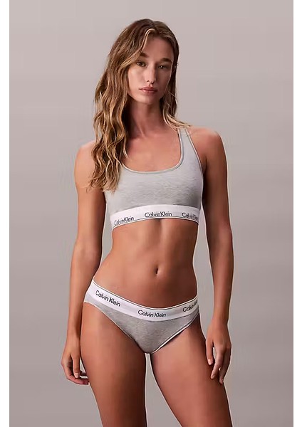 Kadın Logo Şeritli Bikini Külot - Gri modelleri