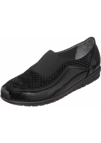 DRL7019 Siyah 4 Mevsim Gündelik Rahat Geniş Kalıp Büyük Numara Kadın Ayakkabısı