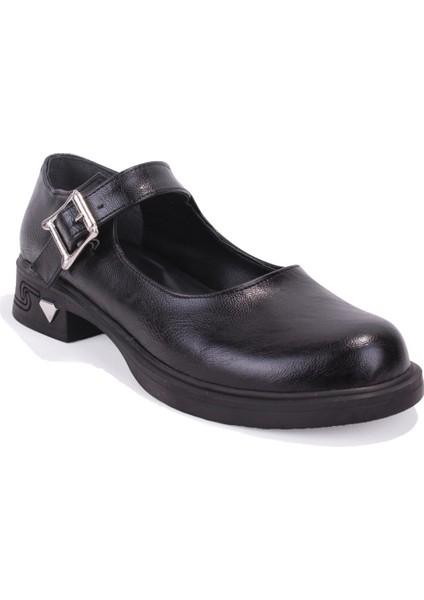 DZA07-1004V01 Siyah Günlük Loafer Kadın Ayakkabı