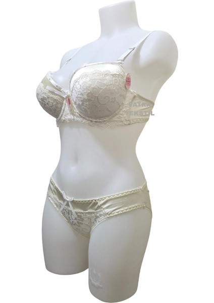 Dantelli Balenli Destekli Sütyen Takımı - B cup modelleri