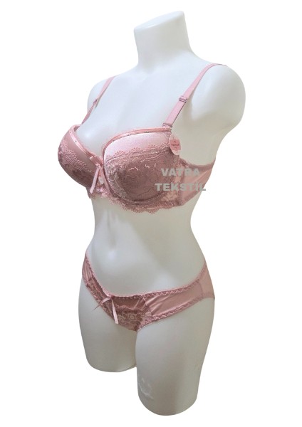 Dantelli Balenli Destekli Sütyen Takımı - B cup modelleri
