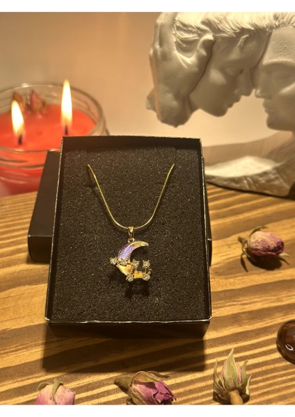 Taşlı Ay Çelik Kolye fiyatları