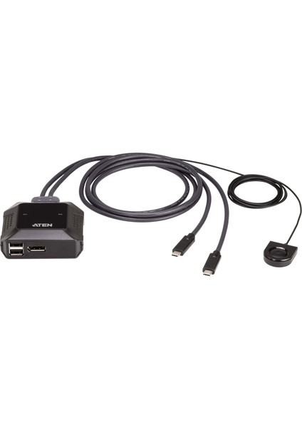 2-Port Usb-C 4K Displayport Kvm Switch, Uzak Port Seçici Dahil&lt;br&gt; 2-Port Usb-C 4K Displayport Kvm Switch With Remote Port Selector