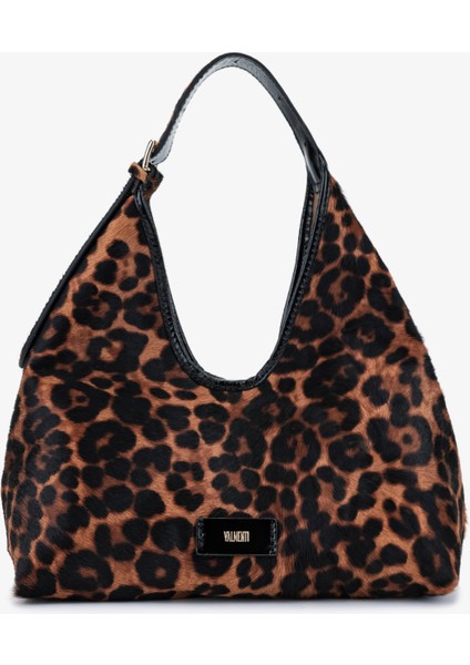 Kadın Leopar Hakiki Deri Kol Çantası 1169 6372 Bn Cnt SK25-26 Leo