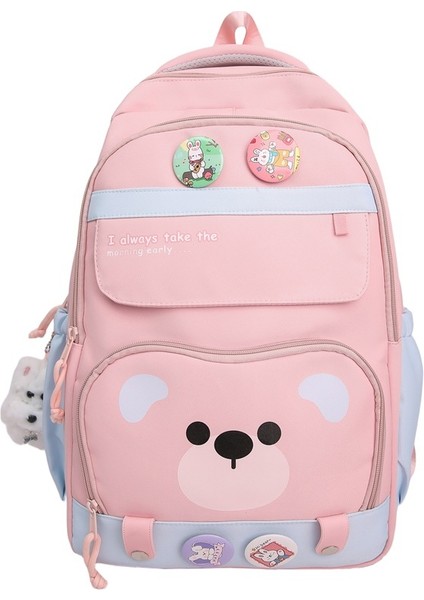 Yeni Japon Ins Rüzgar Taze Okul Çantası Tatlı Şeker Rengi Yay Sırt Çantası Genç Lise Öğrencileri Hafif Omuz Çantası (Yurt Dışından)