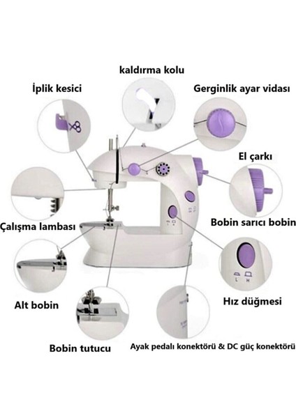 Dikiş Makinesi Mini Pedallı Elektrikli fırsatları