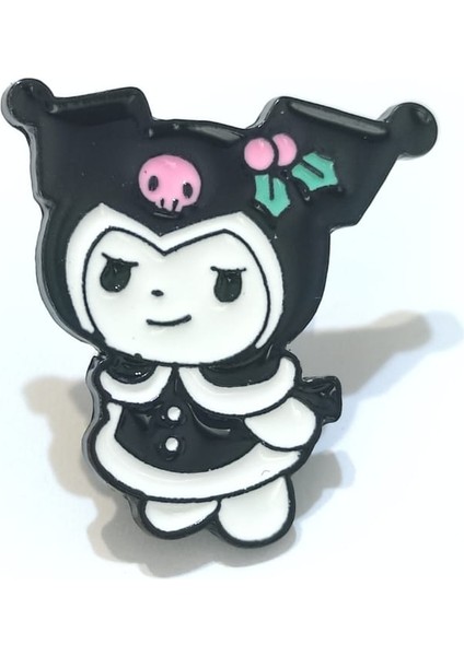 Kuromi Rozet. Hello Kitty. Mineli, Metal. Çanta Süsü, Yaka Süsü, Okul Çantası, Çocuk Rozet.