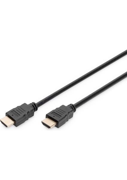 Digitus HDMI High Speed With Ethernet Bağlantı Kablosu, HDMI Tip A Erkek &lt;-&gt; HDMI Tip A Erkek, 3 Metre, 4k/ultra Hd 60P, Altın, Siyah Renk&lt;br&gt; digitus HDMI High Speed With Ethernet Connec