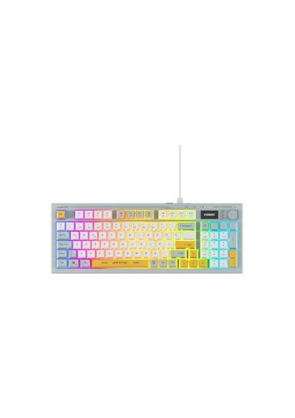 Kb-79 Sılent Pro Mavi-Beyaz-Sarı Sessiz Rgb Q Membrane Oyuncu Klavyesi indirimleri