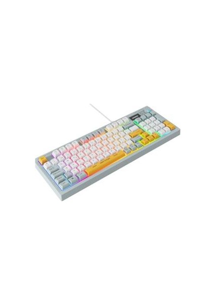 Kb-79 Sılent Pro Mavi-Beyaz-Sarı Sessiz Rgb Q Membrane Oyuncu Klavyesi