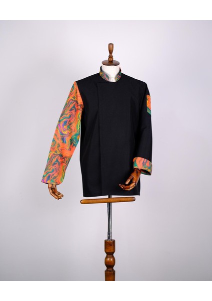 Aşçı Ceketi Ithal Kumaş Desenli Unisex Çıtçıtlı Uzun Kollu Chef Aşçı Mutfak Ceketi