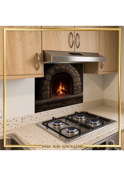 Temperli Cam Mutfak Tezgâh Arası