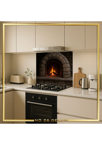 Temperli Cam Mutfak Tezgâh Arası