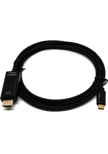 Beek USB Tip C &lt;-&gt; HDMI Görüntü Adaptörü, USB C Erkek &lt;-&gt; HDMI A Erkek, 4Kx2K@30Hz, Siyah Renk, Altın Kaplama Gövde, Siyah Renk, 1.8 Metre&lt;br&gt; beek USB C Male/hdmı A Male, 4KX2K@30Hz