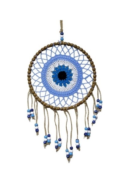 Örgülü Duvar Süsü Buz Mavisi Örgü Duvar Süsü