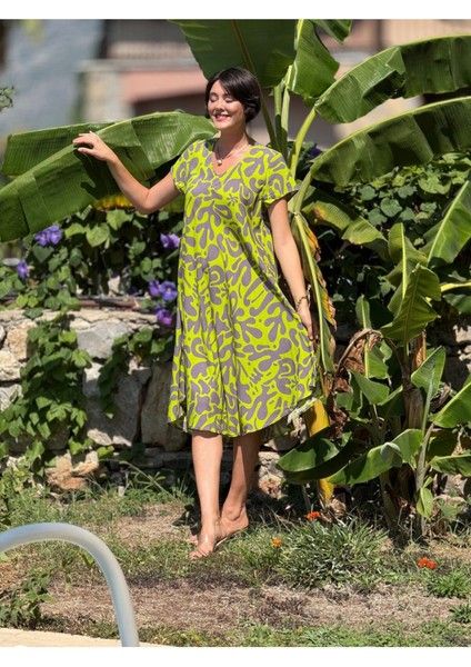 FT179115 Viskon Fethiye Elbise