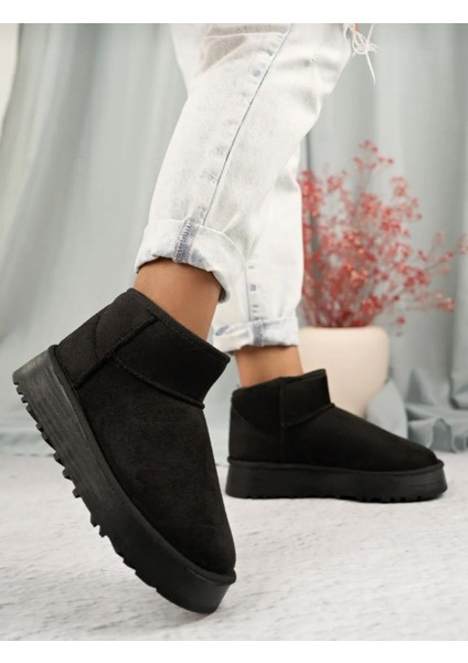 Kuum London K11Y02 Kadın Içi Tüylü Kalın Tabanlı Kısa Boy Ug Bot