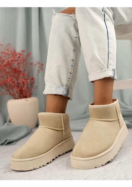 Kuum London K11Y02 Kadın Içi Tüylü Kalın Tabanlı Kısa Boy Ug Bot