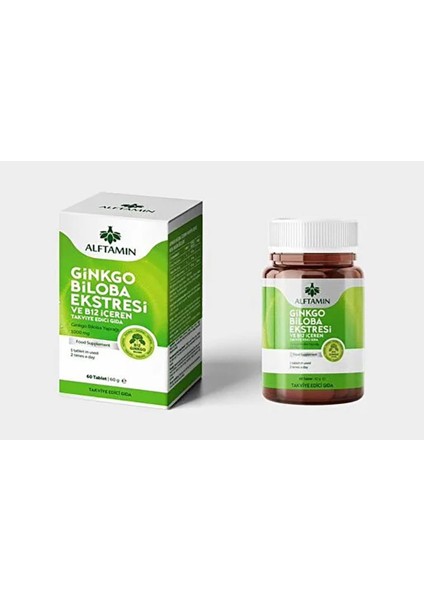 Ginkgo Biloba ve B12 Içeren Takviye 1100 Mg 60 Tablet fırsatları