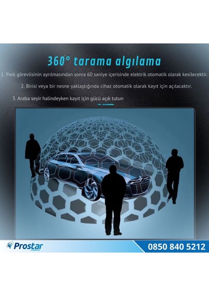 4 Kameralı 3k Ultra Hd Wıfı Gps Park Modu Özellikli 360 Kamera Seti fırsatları