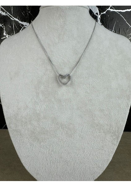 Düğüm Kalp Taşlı Çelik Kolye