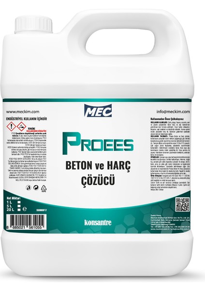 Beton ve Harç Sökücü Proees 5 Litre