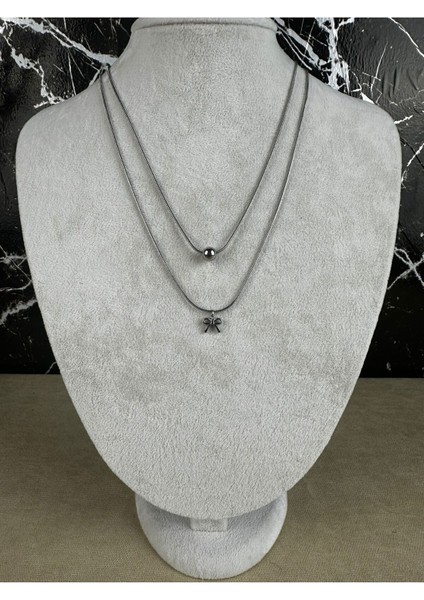 Figürlü Çoklu Çelik Kolye