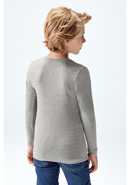 Erkek Çocuk Uzun Kollu T-Shirt Gri Renk fiyatları