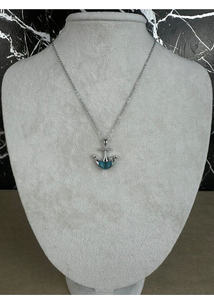 Çapa Figürlü Çelik Kolye