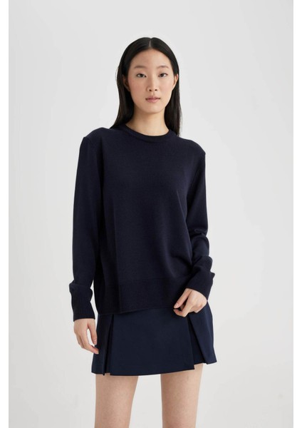 Lacivert Kadın Kazak C0058AX/NV131