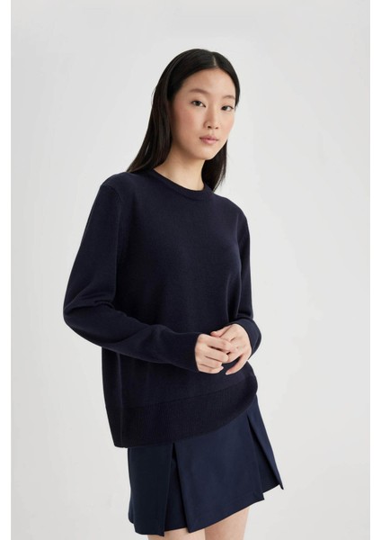 Lacivert Kadın Kazak C0058AX/NV131 fırsatları