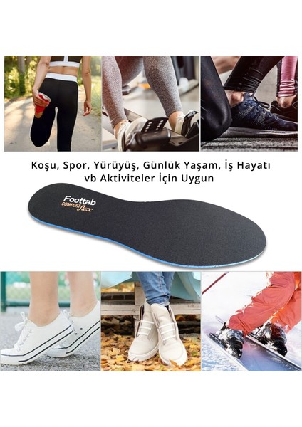 Comfortslim Yoğun Destekli Darbe Emici Iç Tabanlık, Gün Boyu Konfor Ayakkabı Tabanlığı, Çocuklar, Spor, Iş, Bot ve Günlük Ayakkabılara Uyumlu, 1 Çift indirimleri