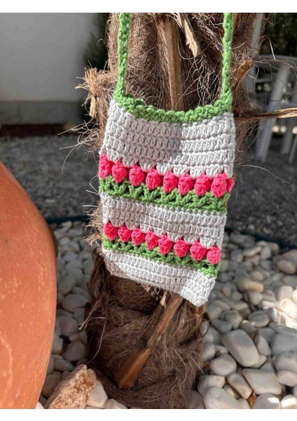 El Yapımı Tığ Işi Çiçek Desenli Omuz Çantası - Renkli Yazlık Telefon ve Cüzdan Çantası modelleri