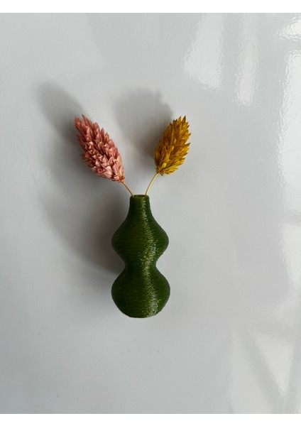 Miniflora - 5'li Magnetli Mini Vazo - Haki Renk Buzdolabı Süsü fiyatları