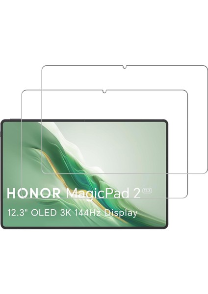 Honor Magic Pad 2 ile Uyumlu Kırılmaz Tablet Temperli Cam Ekran Koruyucu 2 Adet