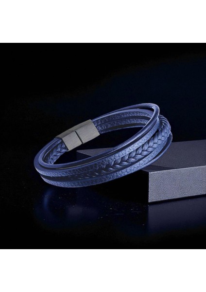 Mavi Çoklu Deri Bileklik 31833B1D2 fiyatları