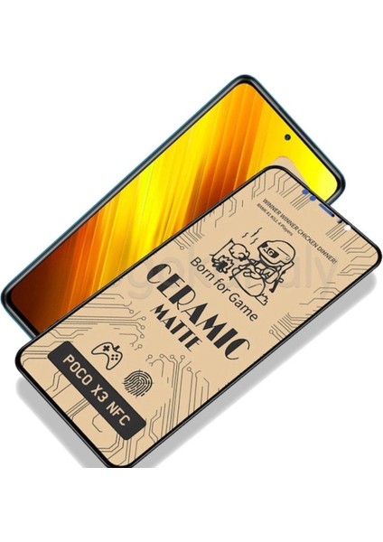 Xiaomi Poco X3 Pro Nfc Uyumlu Mat Seramik Nano Cam Tam Kaplayan Full Ekran Koruyucu