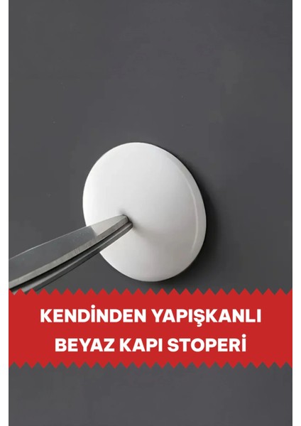 6 Adet Beyaz Yapışkanlı Kapı Kolu Stoperi – Duvar Koruyucu Tampon, Durdurucu Tutucu modelleri