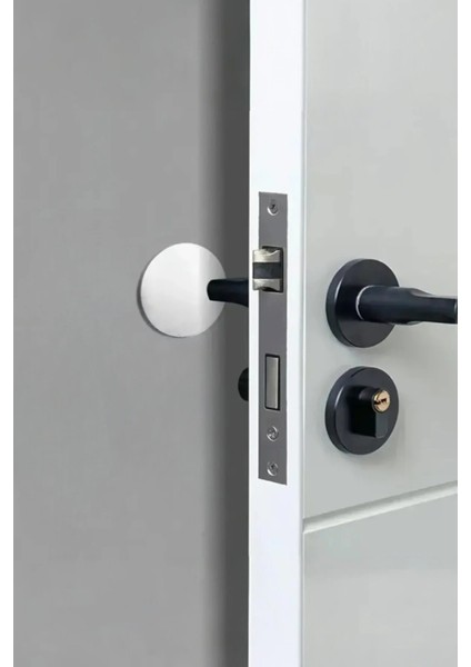 6 Adet Beyaz Yapışkanlı Kapı Kolu Stoperi – Duvar Koruyucu Tampon, Durdurucu Tutucu fırsatları