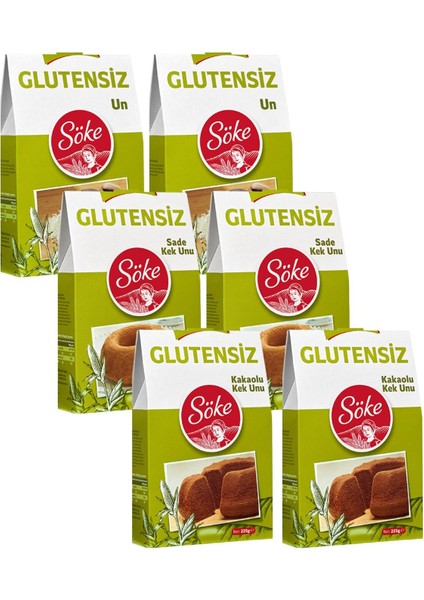 Glutensiz Un 2X250 G Glutensiz Sade Kek Un 2X240 G Glutensiz Kakaolu Kek Un 2X225 G
