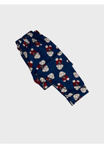 Erkek Çocuk Pamuklu Bordo Renk Sevimli Köpekler Desenli Uzun Kollu Pijama Takımı fırsatları