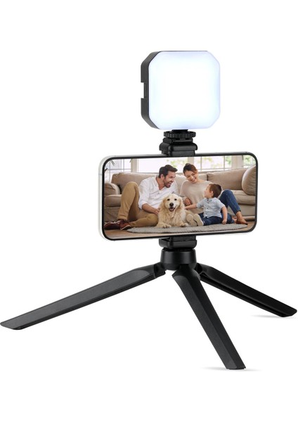 PBS142 Pilli LED Işıklı Tripod Siyah