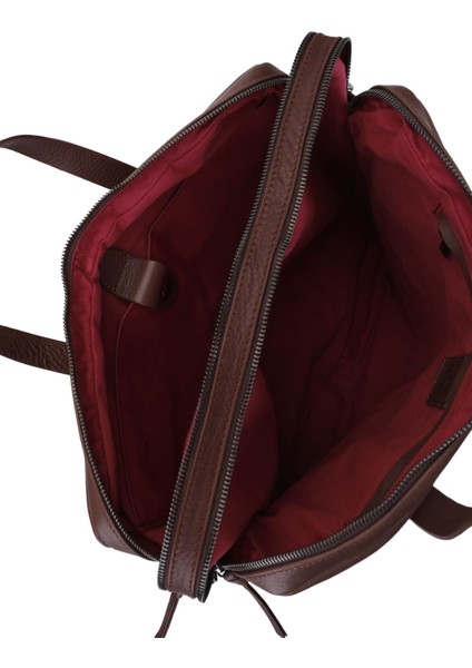 Bruno Rossi Bag Erkek Hakiki Deri Kahverengi Evrak Çantası 1048 R258 Erk Cnt SK25-26 Caffe modelleri