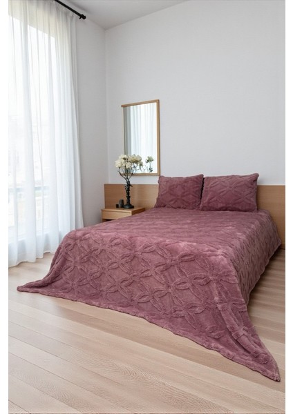 Orion Seri Wellsoft Çift Kişilik Yatak Örtüsü Seti 230×250 + 2 Yastık Kılıfı Battaniye