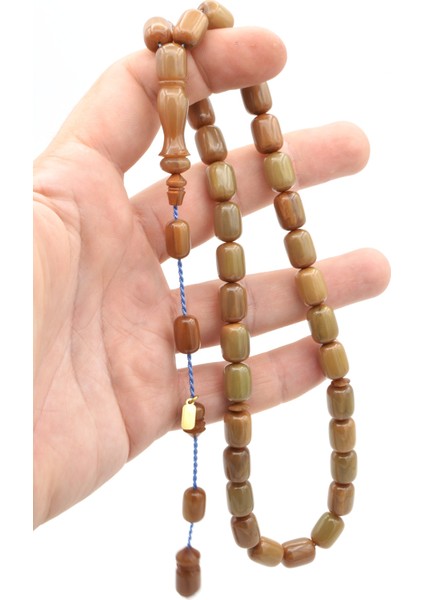 Hakkı Usta Imzalı Kapsül Kesim Gri Mavi Çekoslavak Katalin Tesbih modelleri